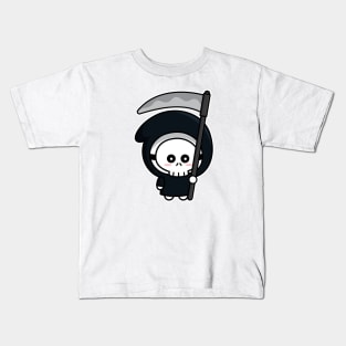 Cute Grim Reaper with Skull Mask Kids T-Shirt